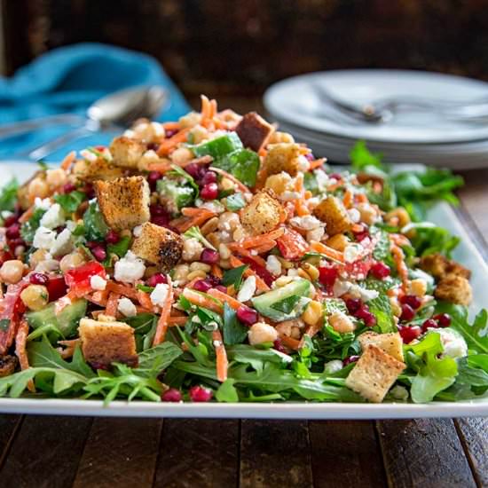 Moroccan Salad with Za’atar Crouton