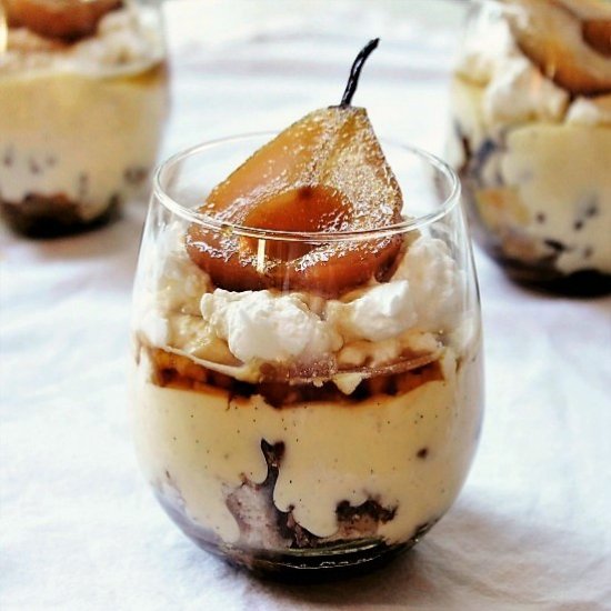 Whiskey Pear Trifles