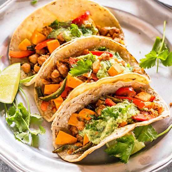 Chipotle Chickpea Sweet Potato Taco