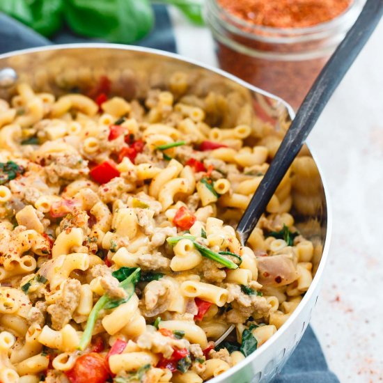 Turkey Skillet Mac & Cheese