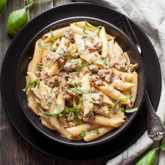 Creamy Italian Sausage and Penne