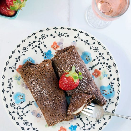 Vegan Chocolate Blintzes Stuffed