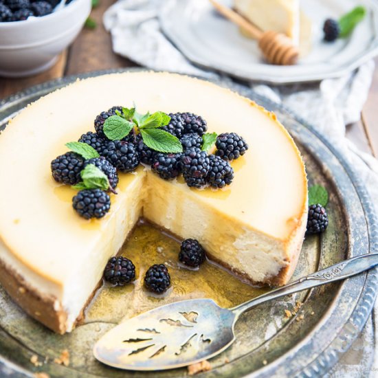 Honey Goat Cheese Cheesecake