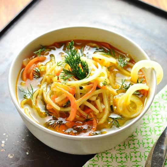 Spiralized Vegetable Soup