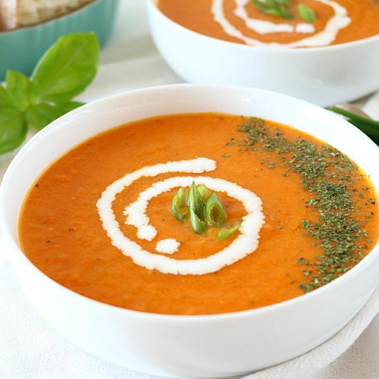 Roasted Tomato Basil Soup