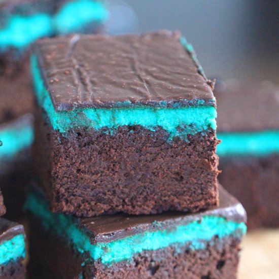 Cheesecake Mint Brownies