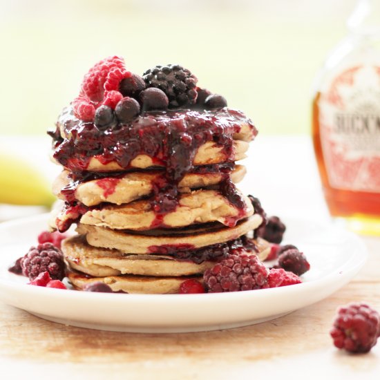 Oat, Almond and Banana Pancakes