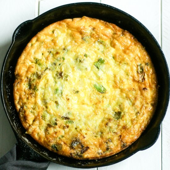 Brussels sprout & gruyere frittata