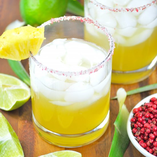 pineapple-pink peppercorn margarita