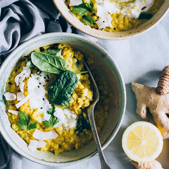 Red Lentil Curry with Turmeric