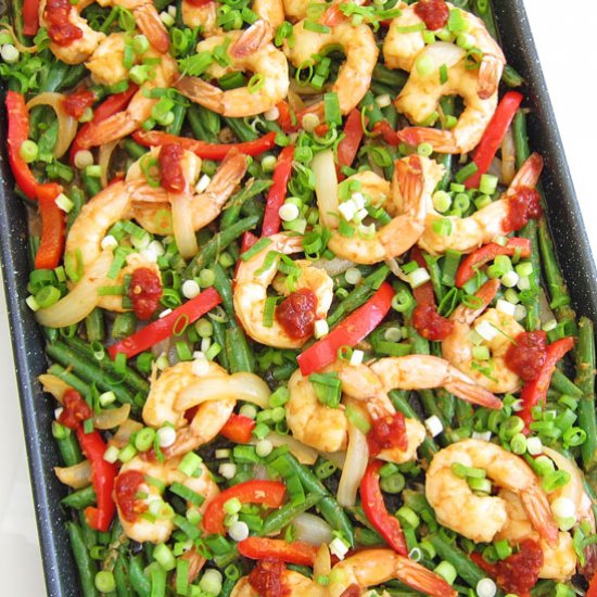 Oven Roasted Shrimp and Green Beans