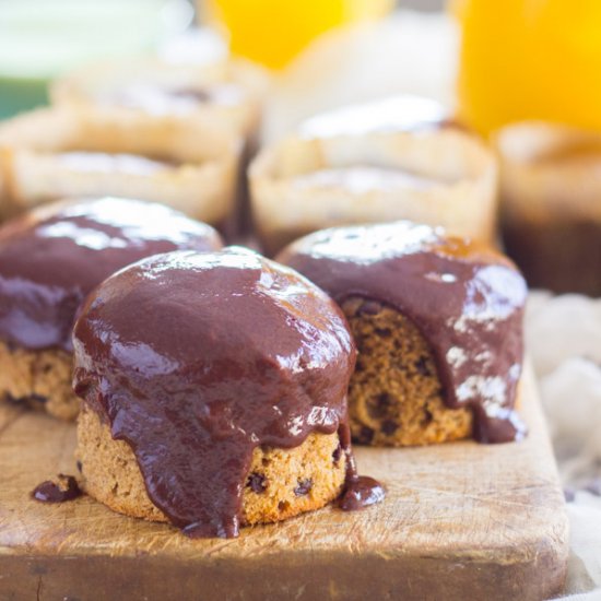 Coffee Muffins with Nutella Ganache