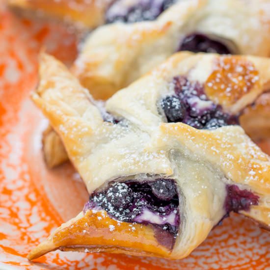 Blueberry Cream Cheese Danishes