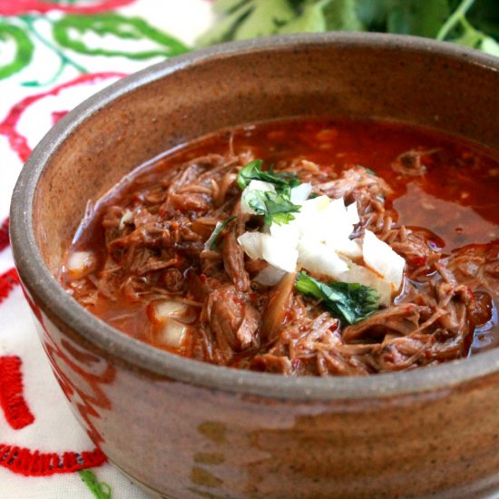 Birria de Res, or Mexican Beef Stew