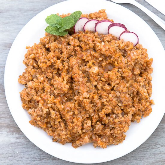 Bulgur Tomato Pilaf (Sayet)