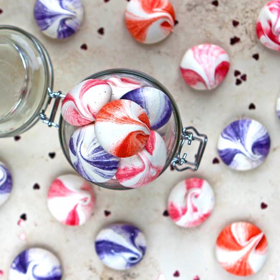 Jar Full of Colourful Meringues