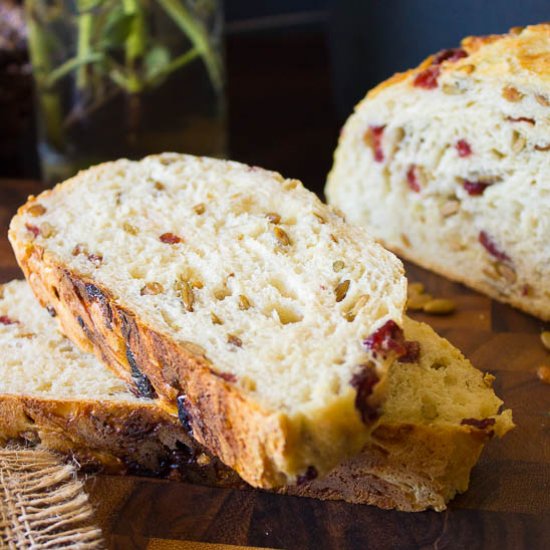 Pumpkin Seed Cranberry Artisan Bread