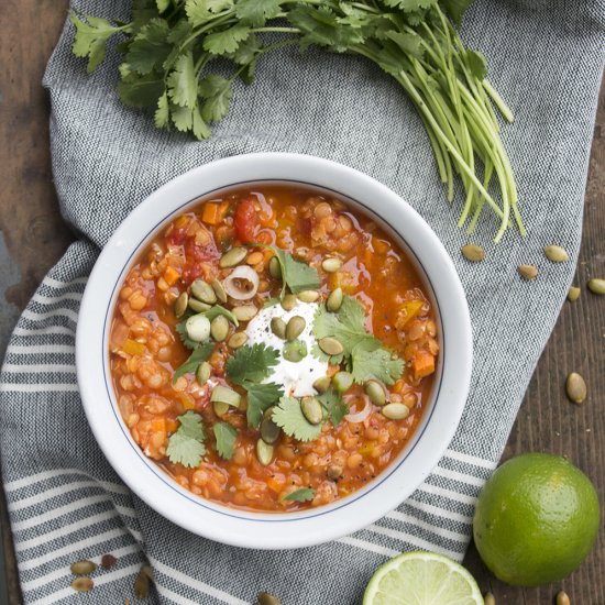 Lentil & Sweet Potato Chili