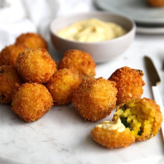 Asparagus and Saffron Arancini