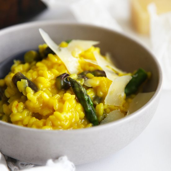 Asparagus and Saffron Risotto