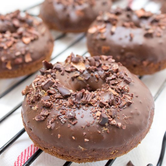 Double Chocolate Banana Donuts