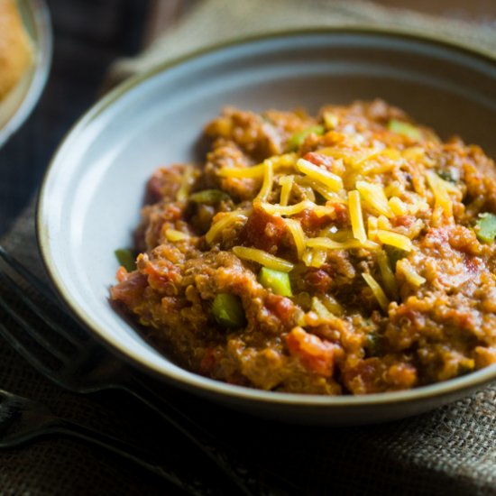 Cheeseburger Quinoa Casserole