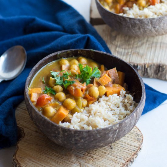 Chickpea Sweet Potato Curry