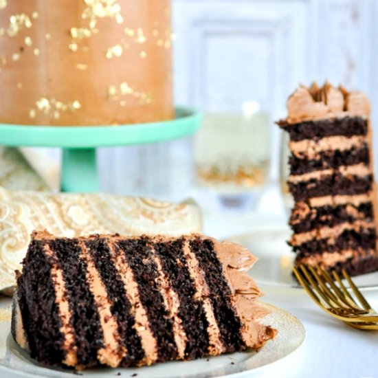 Hazelnut Cherry Chocolate Cake