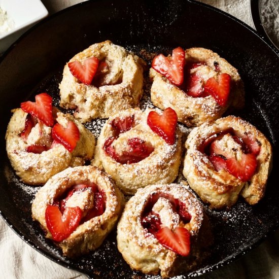 Strawberry Roll-up Scones