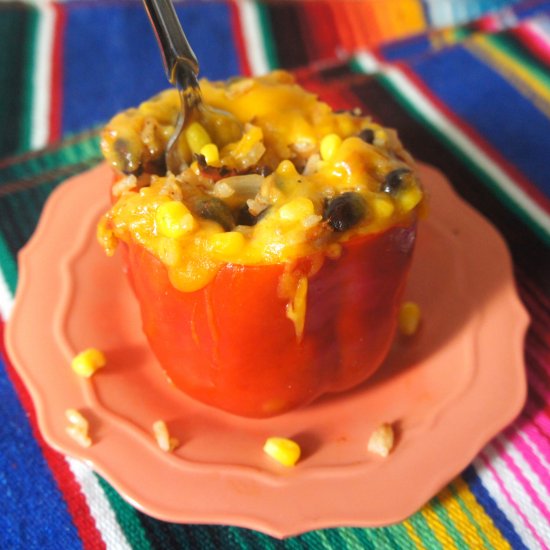 Vegetarian Mexican Stuffed Peppers