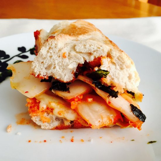 Spicy & Cheesy Mini Kimchi Sandwich