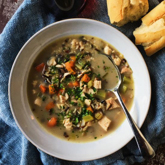 Chicken, Mushroom & Wild Rice Soup