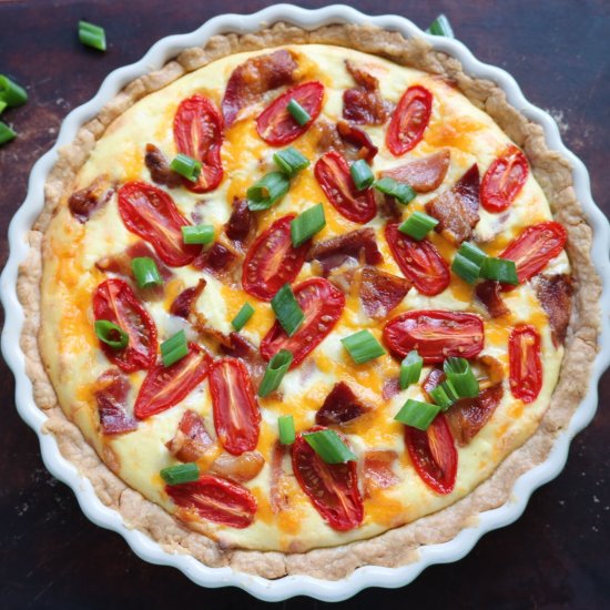 Bacon, Cheese, and Tomato Tart