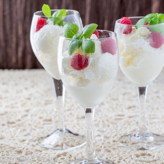 Easy No-Churn Moscato Ice Cream