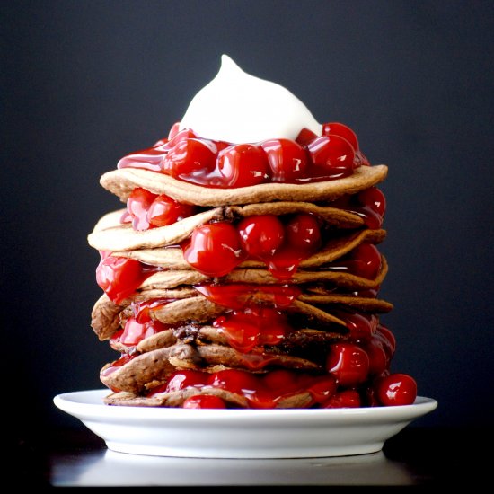 Vegan Black Forest Pancakes