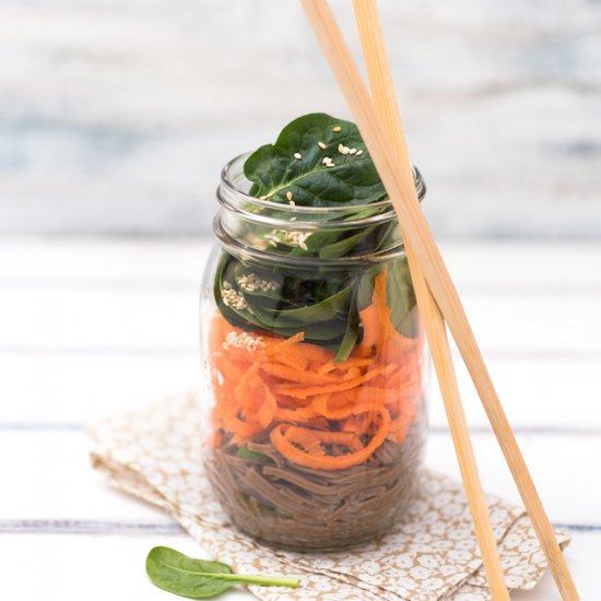 Soba noodles with vegetables