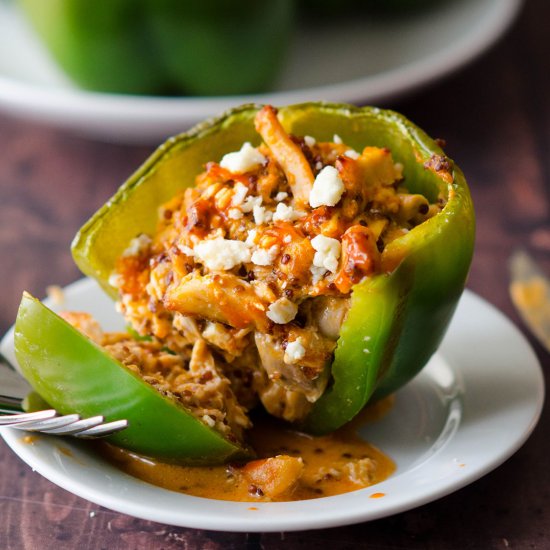 buffalo chicken stuffed peppers