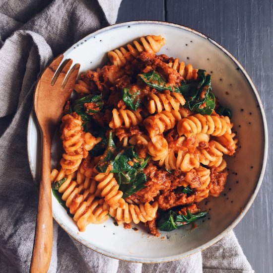 Sun-dried tomato pasta