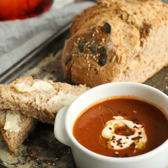 Spicy Roast Red Pepper Soup