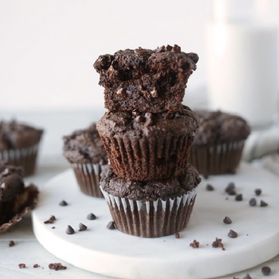 1-bowl vegan chocolate muffins