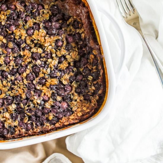 Lemon Blueberry Baked Oatmeal