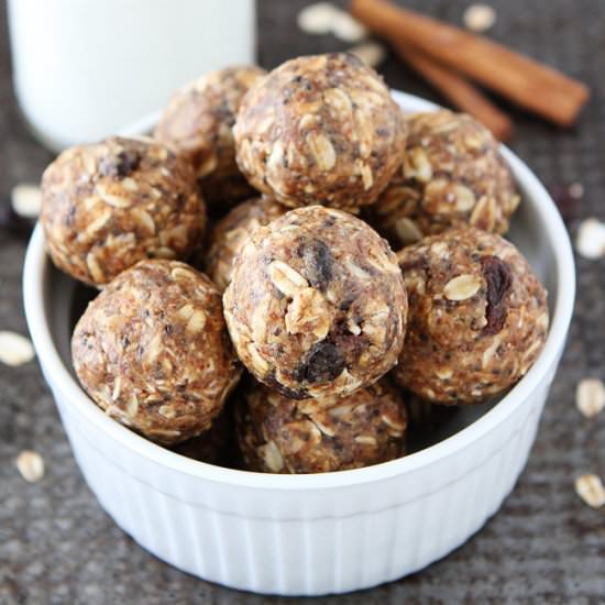 No-Bake Oatmeal Raisin Cookie Bites