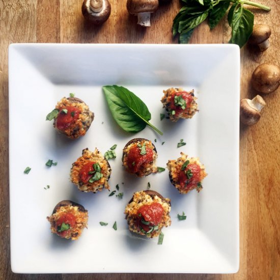 Chicken Parmesan Stuffed Mushrooms