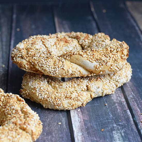 Turkish Simit (Sesame Bagel)