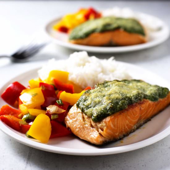 Pesto Baked Salmon