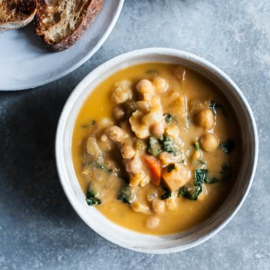 Creamy Chickpea Miso Vegetable Stew