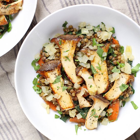 Trumpet Mushroom Bowls