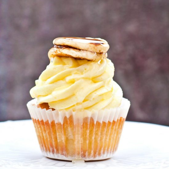 Pancake Cupcakes with Lemon Frosting