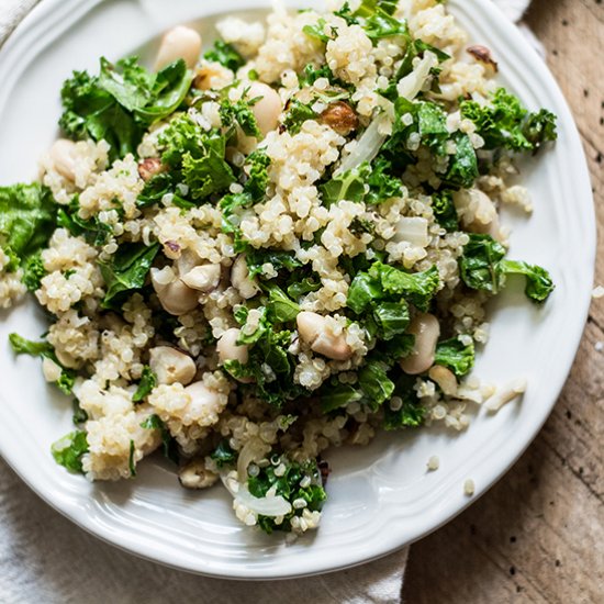 Quinoa, White Bean, and Kale Salad