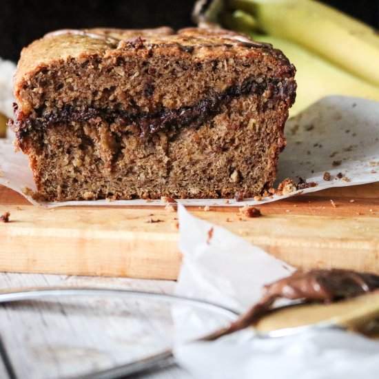 Nutella Peanut Butter Banana Bread